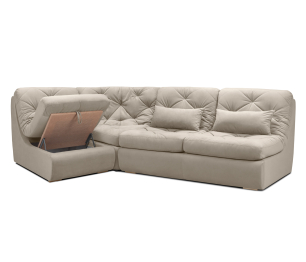 Модульный угловой диван Борнео со спальным местом, велюр