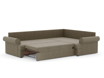 Диван-кровать угловой Мирта дельфин, рогожка Люкс