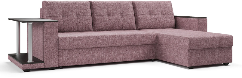 Диван-кровать угловой со столом Атланта Классик 145 , рогожка