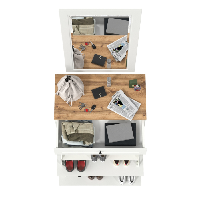 Прихожие, Обувница с зеркалом Остин