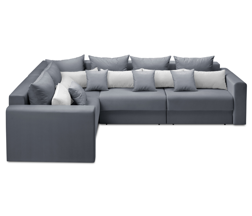 Диваны угловые в гостиную, Диван угловой Мэдисон Лонг со спальным местом, микровелюр