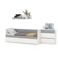 Для девочек, Кровать с ящиками с комодом и полкой Торонто