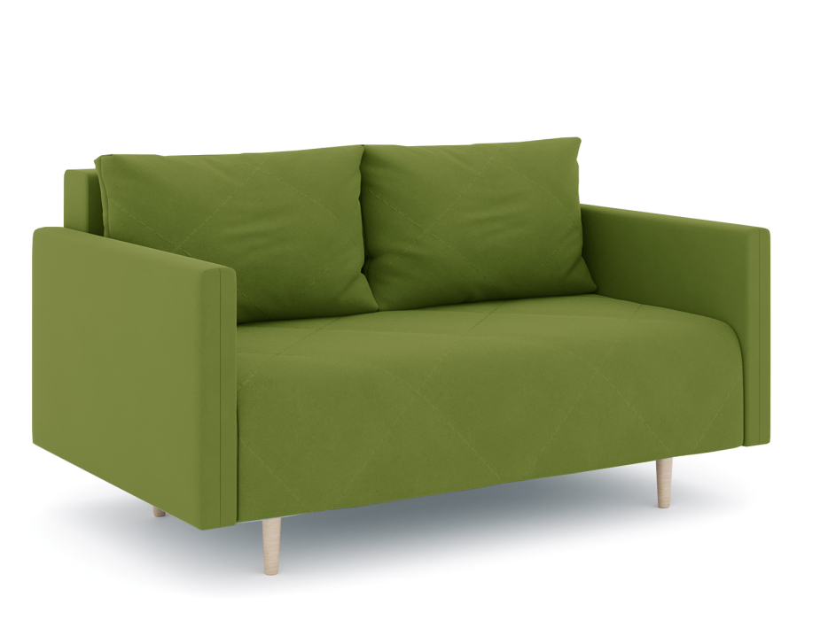 Диваны прямые кухонные, Диван прямой нераскладной Милли мини 2-х  местный с подлокотниками, велюр