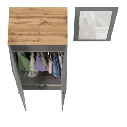 Шкаф две дверки в прихожую и зеркало Остин