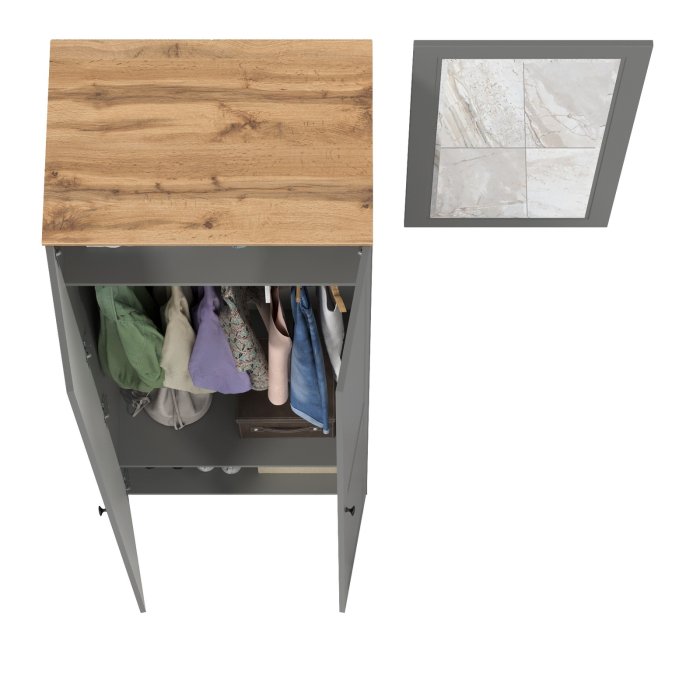 Прихожие, Шкаф две дверки в прихожую и зеркало Остин