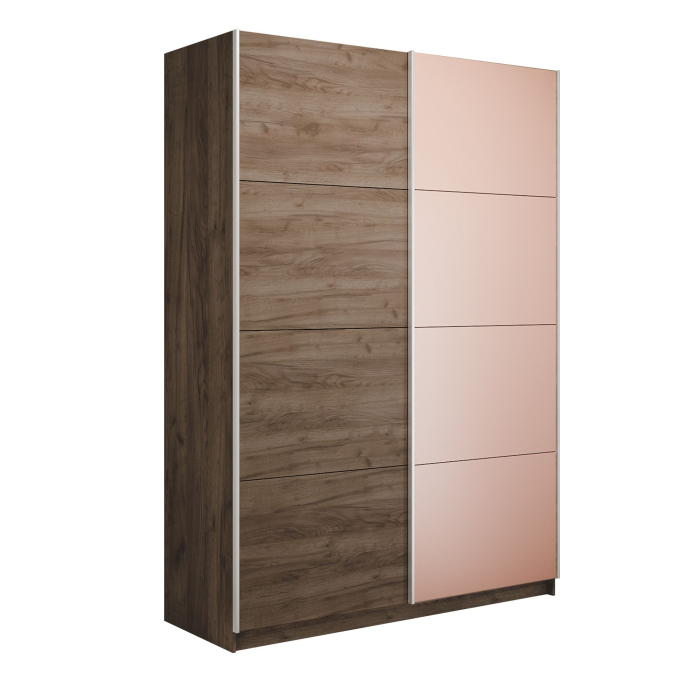 Шкафы-купе 2-х дверные, Шкаф-купе Прайм 2-х дверный ДСП/Стекло пудра/Доводчики 160х57х230