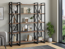 Стеллажи, Стеллаж Айсберг Лофт 160х182-4 v3 черный