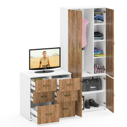 Мебель в домашний офис Лидер-8 из шкафа МД 20Б и двух тумб МД 3.16