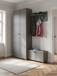 Шкаф Остин с тумбой и вешалкой для верхней одежды