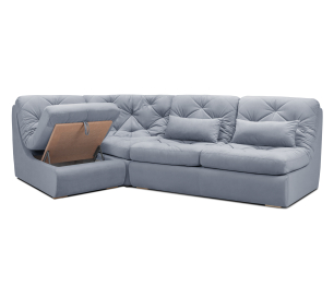 Модульный угловой диван Борнео со спальным местом, велюр