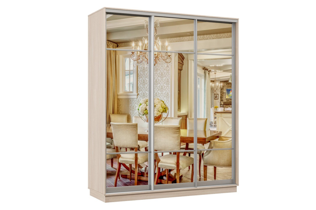 Шкафы-купе 3-х дверные, Шкаф-купе Премьер Лайт 31 (11;11;11) трехдверный