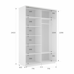 Шкаф-купе Экспресс 2-х дверный Фотопечать Шары Стекла 160х60х240