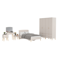 Спальные гарнитуры, Туалетный столик с зеркалом Афина с кроватью 1200 с тумбочкой и двумя шкафами