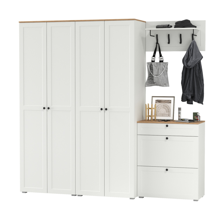 Прихожие, Два шкафа для одежды в прихожую с обувницей и вешалкой для одежды Остин