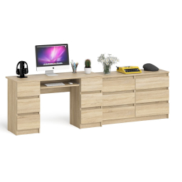 Комод Мори на шесть ящиков МК1200.6 и Стол компьютерный 2-х тумбовый Мори МС-2