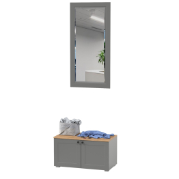 Тумба две дверки с зеркалом Остин