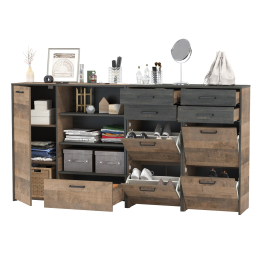 Две высоких тумбы для обуви и тумба-комод Трувор 098