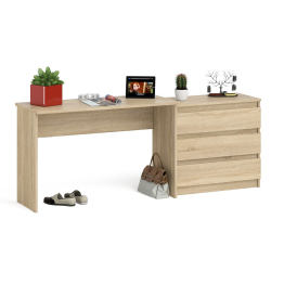 Стол письменный 1200 с комодом МК800 на три ящика