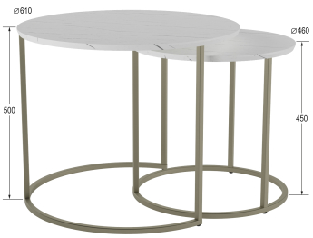 Комплект журнальных столов Лесли