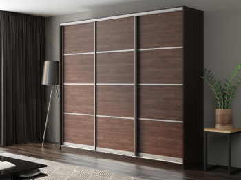 Шкаф-купе Айсберг 260 ВЕНГЕ (шамони темный/глухой)