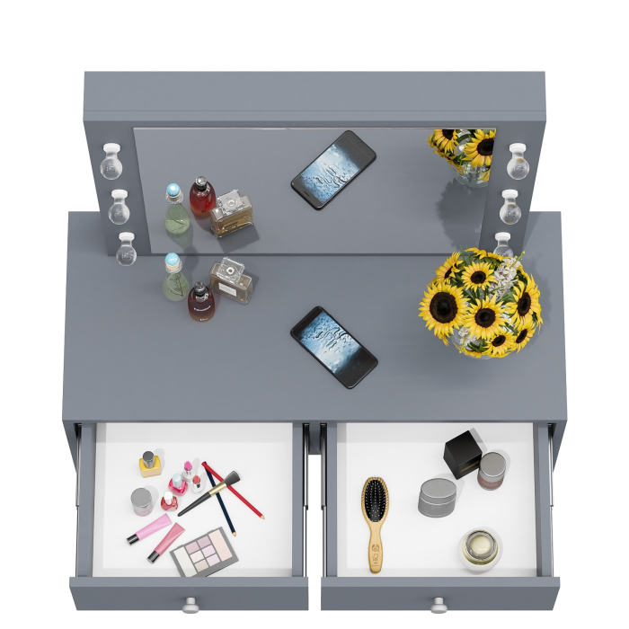 С зеркалом, Стол туалетный с подсветкой СТ-5