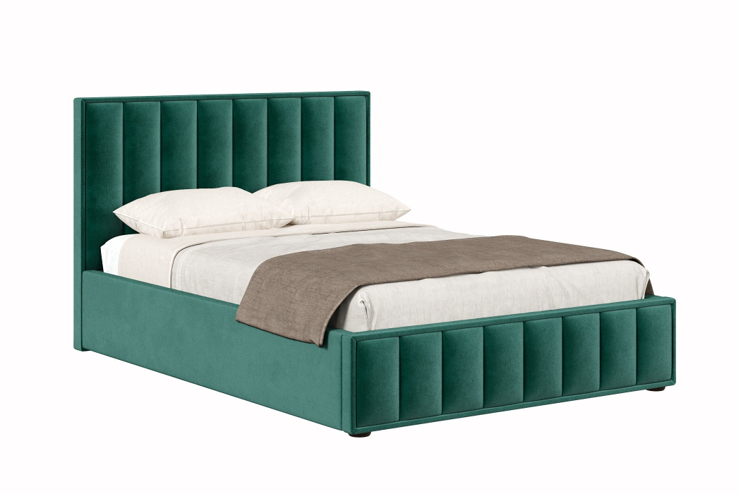 Мягкая кровать, Кровать Анкона 1400 с подъёмным механизмом, велюр