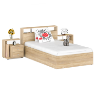 Спальные гарнитуры, Кровать Камелия 1200 с двумя прикроватными тумбами