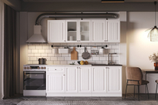 Кухонные гарнитуры, Кухонный гарнитур Хозяюшка Акация белая МДФ 2м