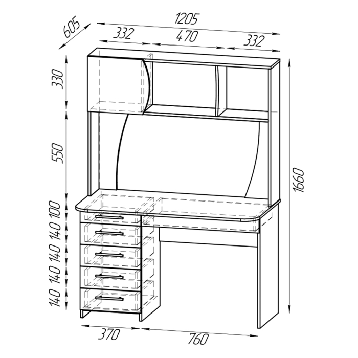 Прямые компьютерные столы, Два стола рабочих Сигма для двоих