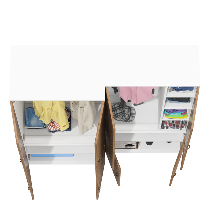 Для одежды, Два мебельных шкафа Лидер-8 МД 19Б и МД 20Б