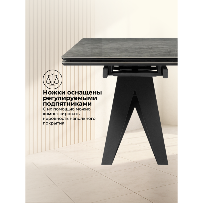 Обеденные столы, Керамический стол Блэкберн new 160(220)х89