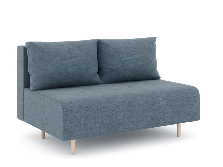 Диваны прямые кухонные, Диван прямой нераскладной Милли мини 2-х  местный без подлокотников, рогожка