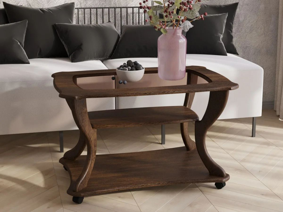 Журнальные столики на колесах, Стол журнальный Маэстро СЖС-02 со стеклом