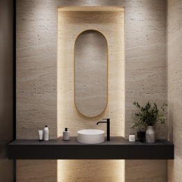 Дизайнерское настенное зеркало GENGLASS Nolvis M в металлической раме