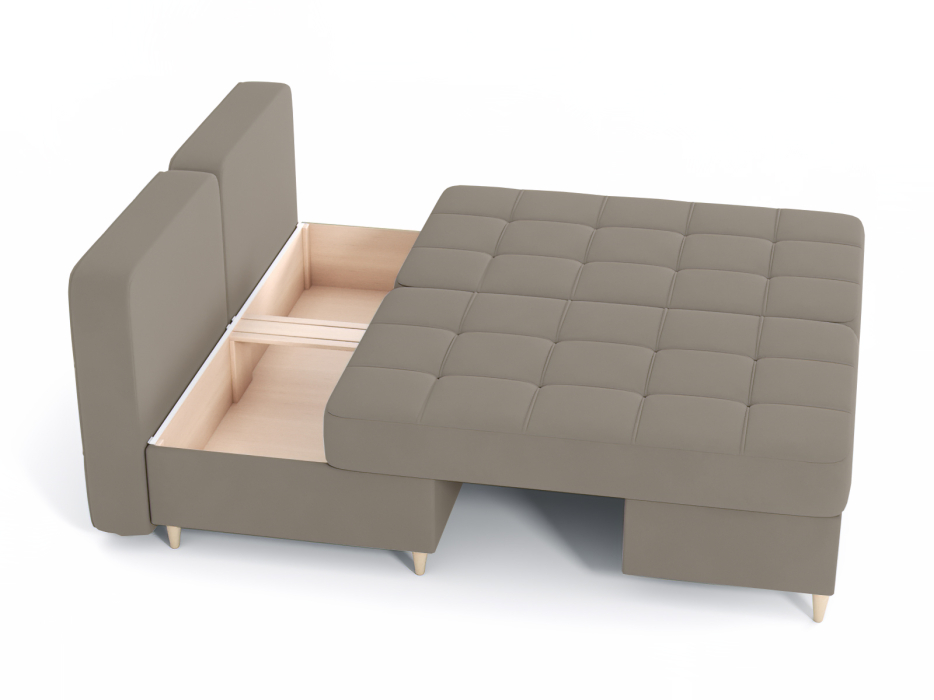 Диваны угловые в гостиную, Диван-кровать угловой Оливер 2 еврокнижка-трансформер, велюр