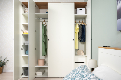 Шкаф для одежды две двери внутри три выдвижных ящика Остин 13.336.02