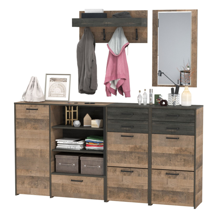 Прихожие, Набор мебели в прихожую с зеркалом и вешалкой Трувор № 167