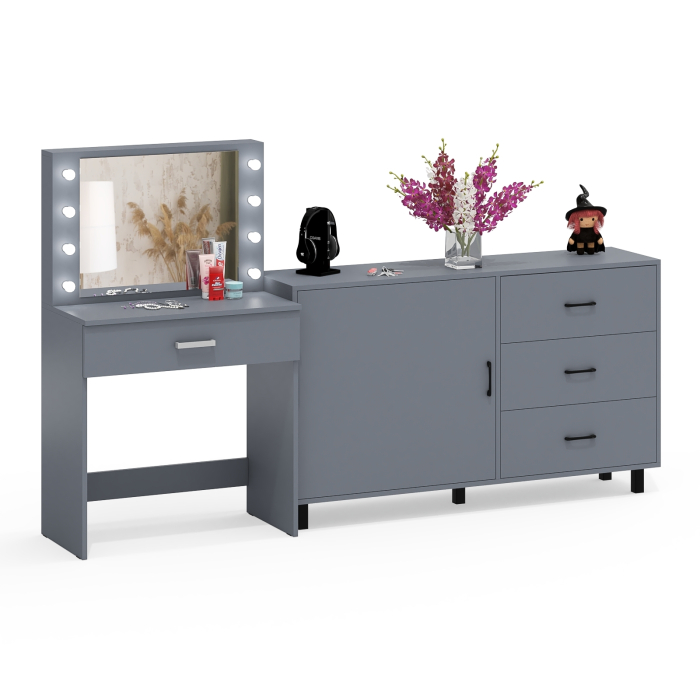 Туалетные столики, Комод ящики и дверка 122-1504 и туалетный столик с подсветкой СТ-4