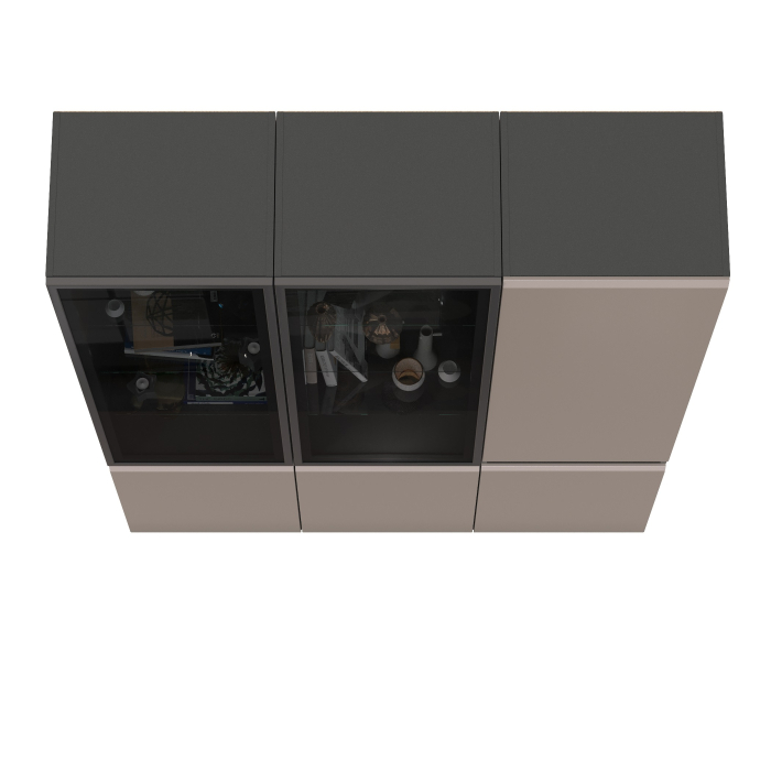 Витрины, Шкаф с двумя дверками Сидней и два шкаф-витрины