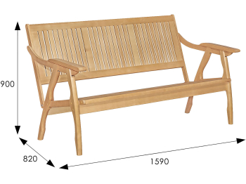 Диван-скамья Мебелик Массив решетка