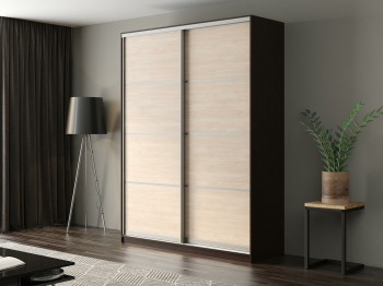 Шкаф-купе Айсберг 180 ВЕНГЕ (шамони светлый/глухой)