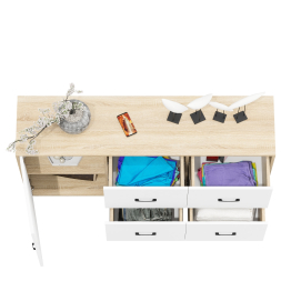 Комод-тумба 4-ре ящика и дверка РВК 125-1504