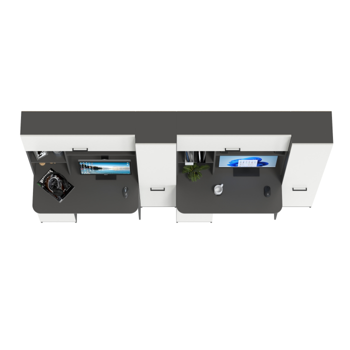 Прямые компьютерные столы, Компьютерные столы для двоих детей Aльфа