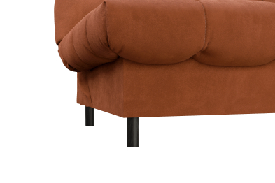 Диван прямой ЮТА, с черными ножками