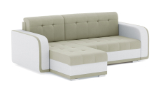 Диваны угловые в гостиную, Диван-кровать угловой Генри еврокнижка, велюр+кож.зам