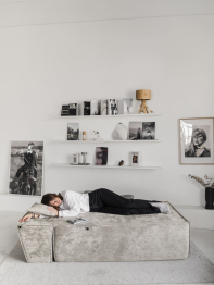 Бескаркасная оттоманка Клайд,плюше