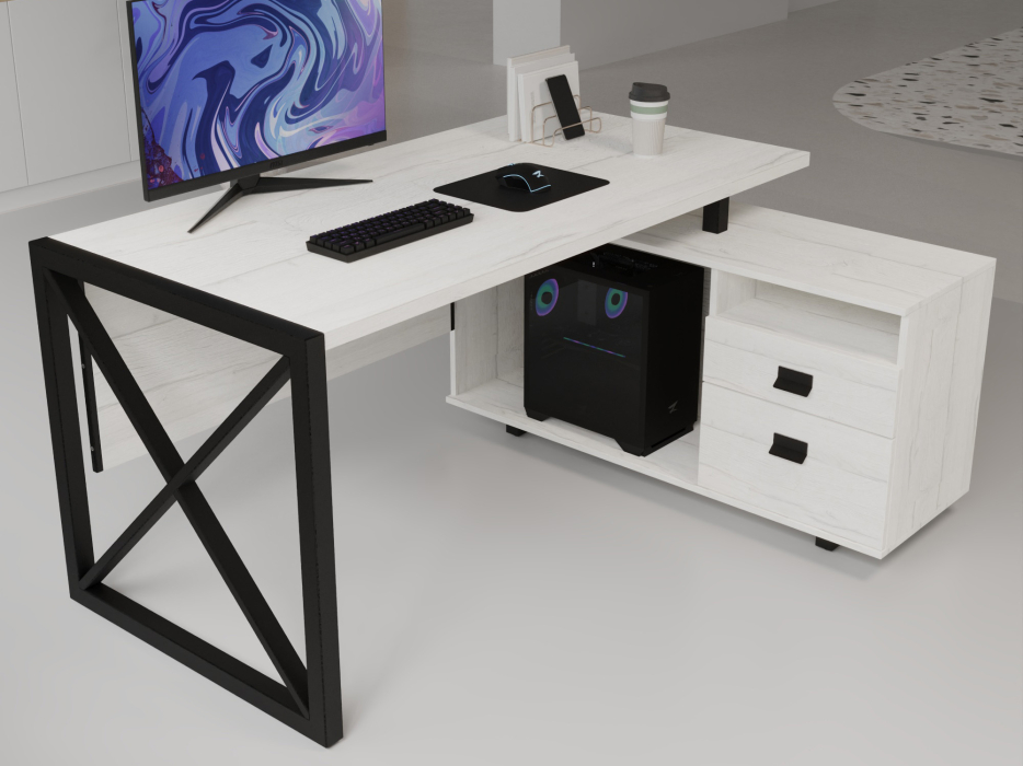 Угловые, Стол рабочий универсальный Калифорния Хардвиг СР01 ЛДСП