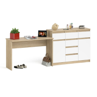 Домашние кабинеты, Письменный стол МСП1200.1 с комодом-тумбой на 1200 Мори