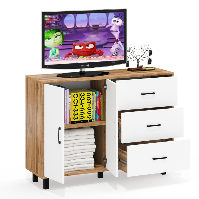 Комоды, Комод-тумба две дверки и три ящика РВК 123-1204