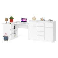 Компьютерные столы, Тумба-комод Мори 1200 с угловым компьютерным столом МС-16 с тумбой слева Мори